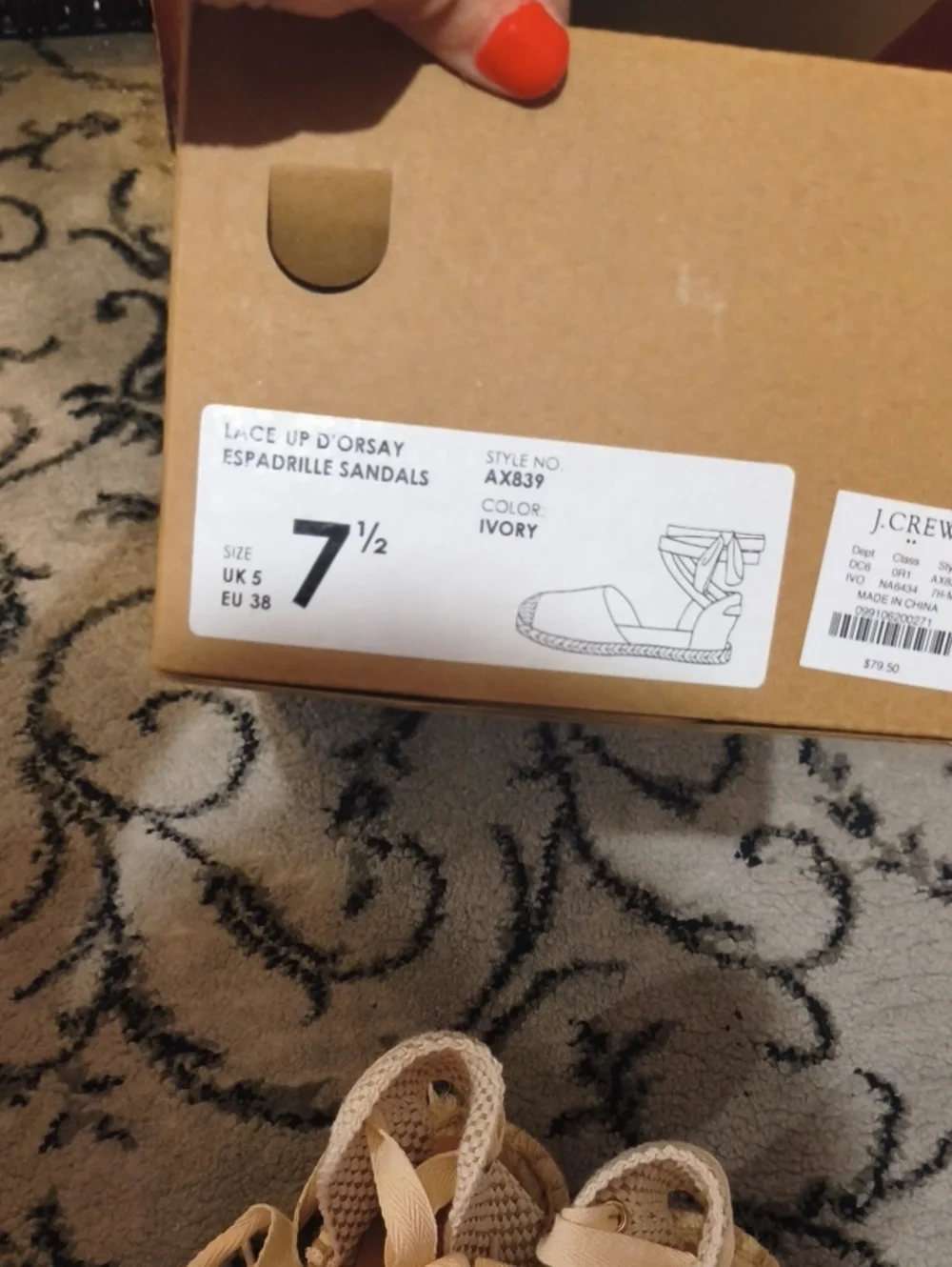 J Crew Espadrilles Ivory